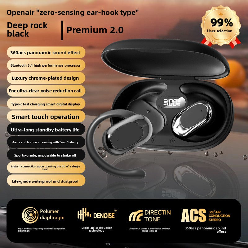 Open-Ear Bluetooth Headset with Noise Cancellation